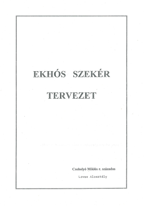 Ekhós Szekér Tervezet